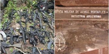 Argentinská puška nalezená v arzenálu favely v Riu 57 Argentinská puška nalezená v arzenálu favely v Riu